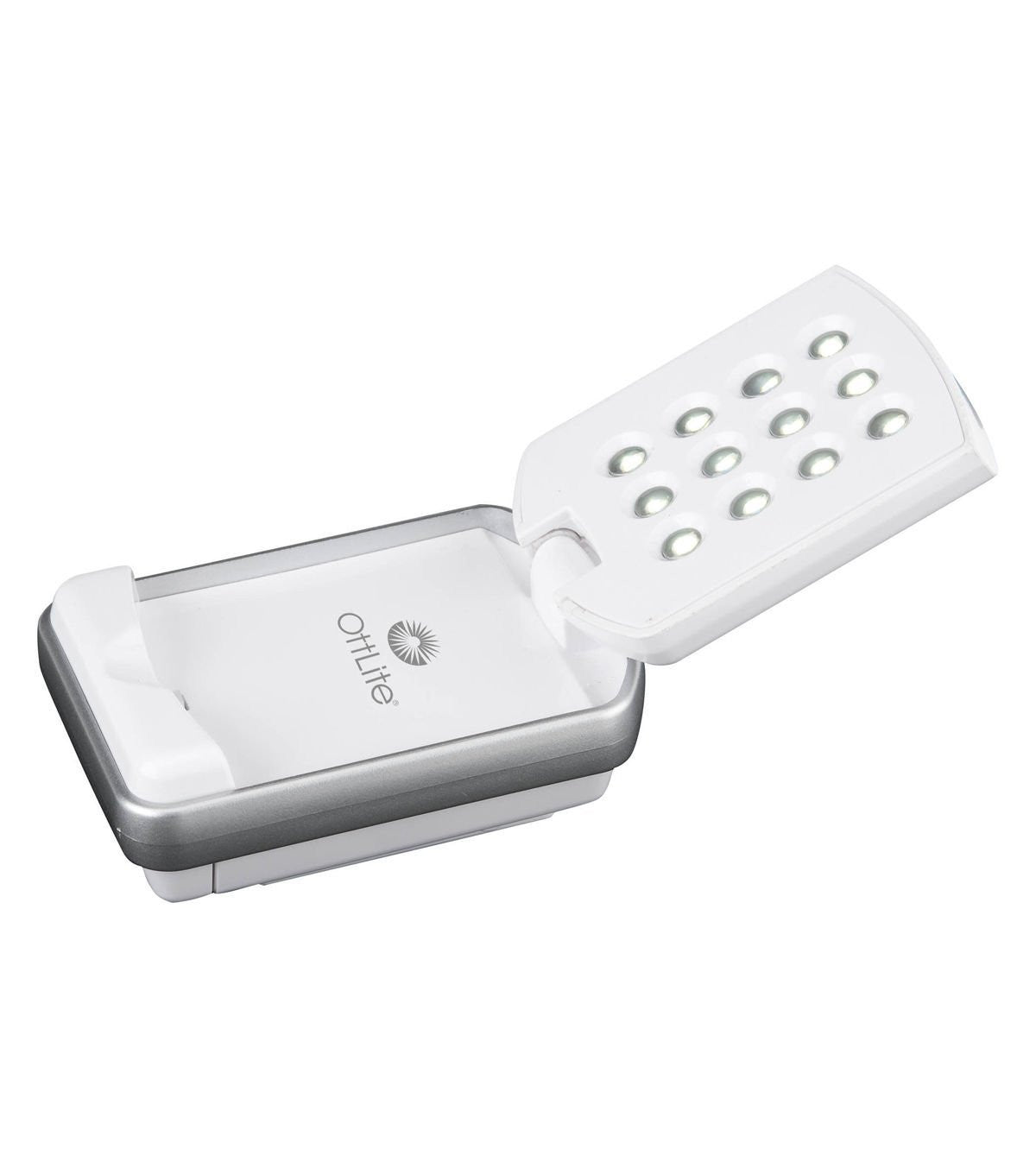 A small light that flips open when needed for use and closes up for easy storage