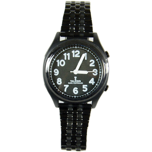 A Black watch with white numbers showing 3:05