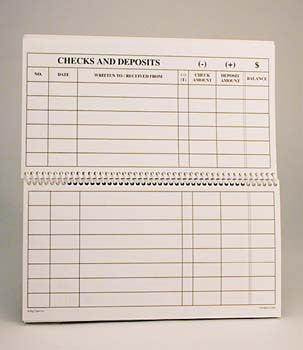 Large print checking ledger