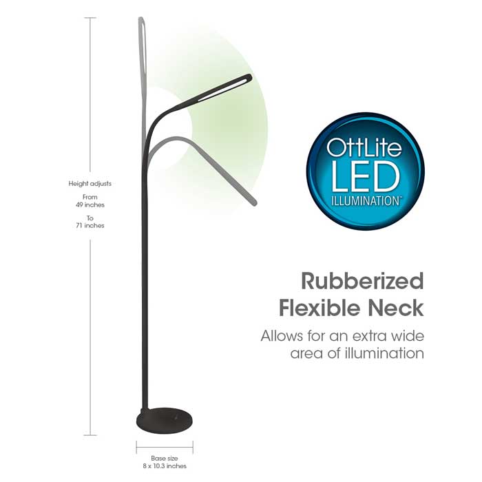 A Rubberzied neck allows for an extra wide area of illumination. ILLUMINATION!