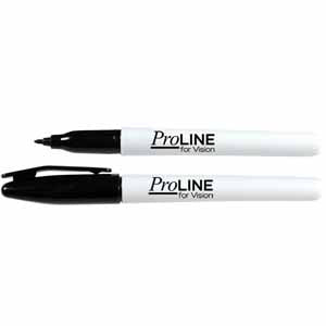 The Pro Line pen with the lid on and off