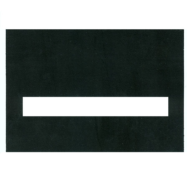 A black piece of plastic with a 1/2" gap about two thirds of the way down for easier reading or signing.